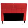 Imagem de Kit Félix com Cabeceira Dona 1,00 cm Solteiro Baú Quarto Sala Suede Vermelho - Damaffe Móveis
