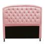 Imagem de Kit Félix com Cabeceira Geovana 1,00 cm Solteiro Baú Quarto Sala Suede Rose - Damaffe Móveis