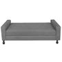 Imagem de Kit Félix com Cabeceira Geovana 1,95 cm King Size Baú Quarto Sala Suede Cinza - Damaffe Móveis