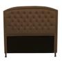 Imagem de Kit Félix com Cabeceira Geovana 90 cm Solteiro Baú Quarto Sala Suede Marrom - Damaffe Móveis