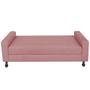 Imagem de Kit Félix com Cabeceira Lady 1,00 cm Solteiro Baú Quarto Sala Suede Rose - Damaffe Móveis
