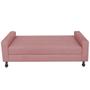 Imagem de Kit Félix com Cabeceira Lady 1,40 cm Solteiro Baú Quarto Sala Suede Rose - Damaffe Móveis