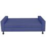 Imagem de Kit Félix com Cabeceira Lady com Strass 1,40 cm Casal Baú Quarto Sala material sintético Azul Marinho - Damaffê Móveis
