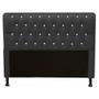 Imagem de Kit Félix com Cabeceira Lady com Strass 1,40 cm Casal Baú Quarto Sala Suede Preto - Damaffe Móveis
