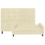 Imagem de Kit Félix com Cabeceira Mel 1,95 cm King Size Baú Quarto Sala Suede Bege - Damaffe Móveis