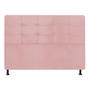 Imagem de Kit Félix com Cabeceira Mel 1,95 cm King Size Baú Quarto Sala Suede Rose - Damaffe Móveis