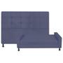 Imagem de Kit Félix com Cabeceira Mel 90 cm Solteiro Baú Quarto Sala Suede Azul Marinho - Damaffe Móveis