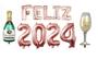 Imagem de Kit Feliz 2024 Decoração Ano Novo Dourado Prata Rosê