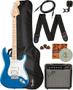 Imagem de Kit Fender Squier Affinity Stratocaster HSS Lake Placid Blue Gig Bag Frontman 15G AMP
