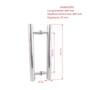 Imagem de Kit ferragens para porta de vidro blindex pivotante + puxador tubular redondo 40x30cm - Cromado
