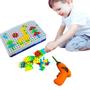 Imagem de Kit Ferramenta Infantil Parafusadeira De Brinquedo De Montar 106 Peças