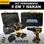 Imagem de Kit Ferramentas 5 em 1 Nakan 58V Brushless Multifunçoes