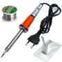 Imagem de Kit Ferro de Solda 60w Com Suporte Ponta Fina E Estanho Profissional