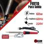 Imagem de Kit Ferro de Solda Soldador 60W C/ Solda Estanho 500g (220V)