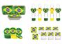 Imagem de Kit Festa Copa Seleção Brasil 120 peças (30 pessoas)