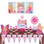 Imagem de Kit Festa Decoração Aniversário Barbie fada com gloss infantil