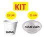 Imagem de Kit Festa Descartáveis Isopor c/ 25 Potes 360ml +25 Cumbucas