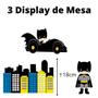 Imagem de Kit festa em casa decoração aniversário Batman só um bolinho banner, topo de bolo, tags doces e display