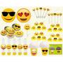 Imagem de Kit festa  Emoji 265 Peças (30 pessoas)