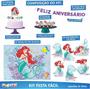 Imagem de Kit Festa Fácil Ariel Sereia Aniversário Criança Infantil