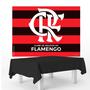 Imagem de Kit festa Flamengo Decoração Anive Toalha Preta + Painel TNT