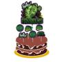 Imagem de Kit festa Hulk Decora Painel TNT GG +Topo de bolo +6 Display