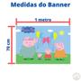 Imagem de Kit Festa Peppa Pig com  Displays de mesa e painel poli banner