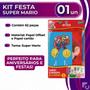 Imagem de Kit Festa Super Mario 62 Peças Comemoração Aniversário Kid Criança Festcolor