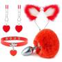 Imagem de Kit Fetiche / Plug Rabo Pompom Em Silicone, Tiaras Orelhas