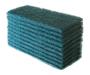 Imagem de Kit Fibras Limpeza 10 Unidades Branca Vidro + 10 Un Azul Porcelana + 10 Un Verde Pesada  Para Pisos Louças 23cm x 10cm