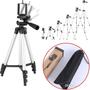 Imagem de Kit Filmagem no Celular Microfone Sem Fio Profissional Luz Tripé Acessórios 10pçs