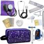 Imagem de Kit Fisioterapia Necessaire Estampada Goniometro Martelo Buck Fita Imc Oxímetro