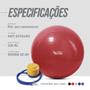 Imagem de Kit Fit Alongamento Gym ball 65cm e colchonete 95x44x3cm Pista e Campo - Vermelho