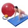 Imagem de Kit Fit Alongamento Gym ball 65cm e colchonete 95x44x3cm Pista e Campo - Vermelho