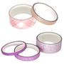 Imagem de Kit Fita Adesiva Washi Tape Foil Gliter Rosa 2m 5 Unidades