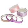 Imagem de Kit Fita Adesiva Washi Tape Foil Gliter Rosa 2m 5 Unidades