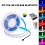 Imagem de KIT Fita LED COB RGB 18W/ Metro 810 LED IP20 12V 5 Metros Bluetooth + Fonte