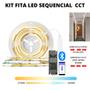 Imagem de KIT Fita LED COB Sequencial 576 LEDs 24V 5 Metros CCT Multicor + Fonte