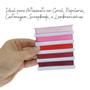 Imagem de Kit Fitas Cetim Artesanato Scrapbook Rosa Pink Vermelho 5m