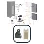 Imagem de Kit Fixador Puxador Inox + Suporte Puxador Branco Porta Superior DB53X IB53X Electrolux Original A07412403 67404028