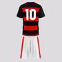 Imagem de Kit Flamengo Mini Craque Infantil Preto e Vermelho