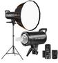 Imagem de Kit Flash Estúdio Godox SK300II com Rádio Flash + Softbox Parabólico QR-P90 + Tripé 2,6m