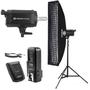 Imagem de Kit Flash Estúdio Greika Eg-250w Com Radio Flash Ct16 + Softbox Grid Strip