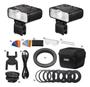 Imagem de Kit Flash Macro Duplo Godox Mf12 Ttl Universal Anel Lente