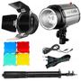 Imagem de Kit Flash Tocha Godox Mini Pioneer 250di 250w + Abas Colmeia 4 Gelatinas E Tripé