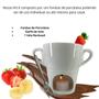 Imagem de Kit Fondue Porcelana Linha Premium Garfo + Vela Rechaud