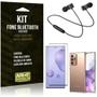 Imagem de Kit Fone Bluetooth Hrebos Galaxy Note 20 Ultra + Capa Anti Impacto + Película Vidro 3D - Armyshield