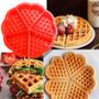 Imagem de Kit Formas De Silicone Waffles Molde Retangular Coração gofre Belga Assadeira Panqueca Omelete wafer