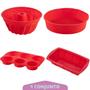 Imagem de Kit Formas Redonda Espiral Pães Cupcake Silicone Sortida