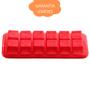 Imagem de Kit Forminha de Silicone Antiaderente 12 Cubos Vermelho e Forma de Cupcake Flexível Fácil de Limpar para Air Fryer Forno